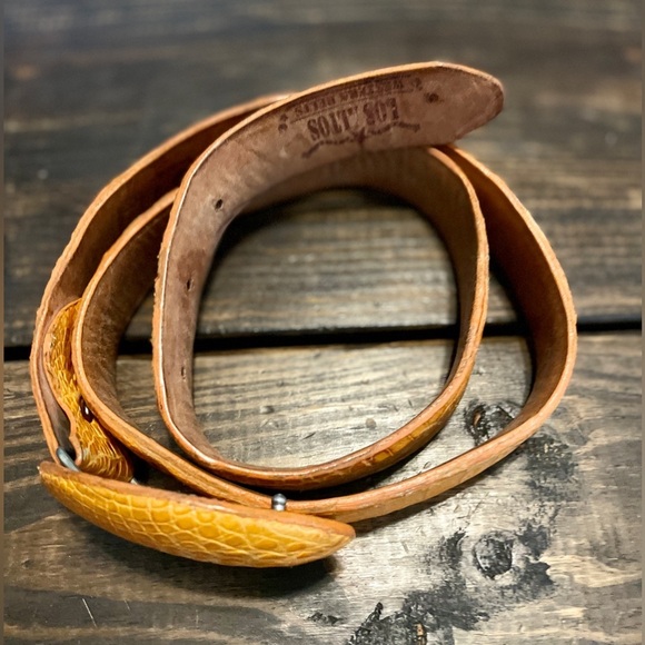 Los Altos Buttercup Genuine Crocodile Belt men’s size 38 - Picture 7 of 7